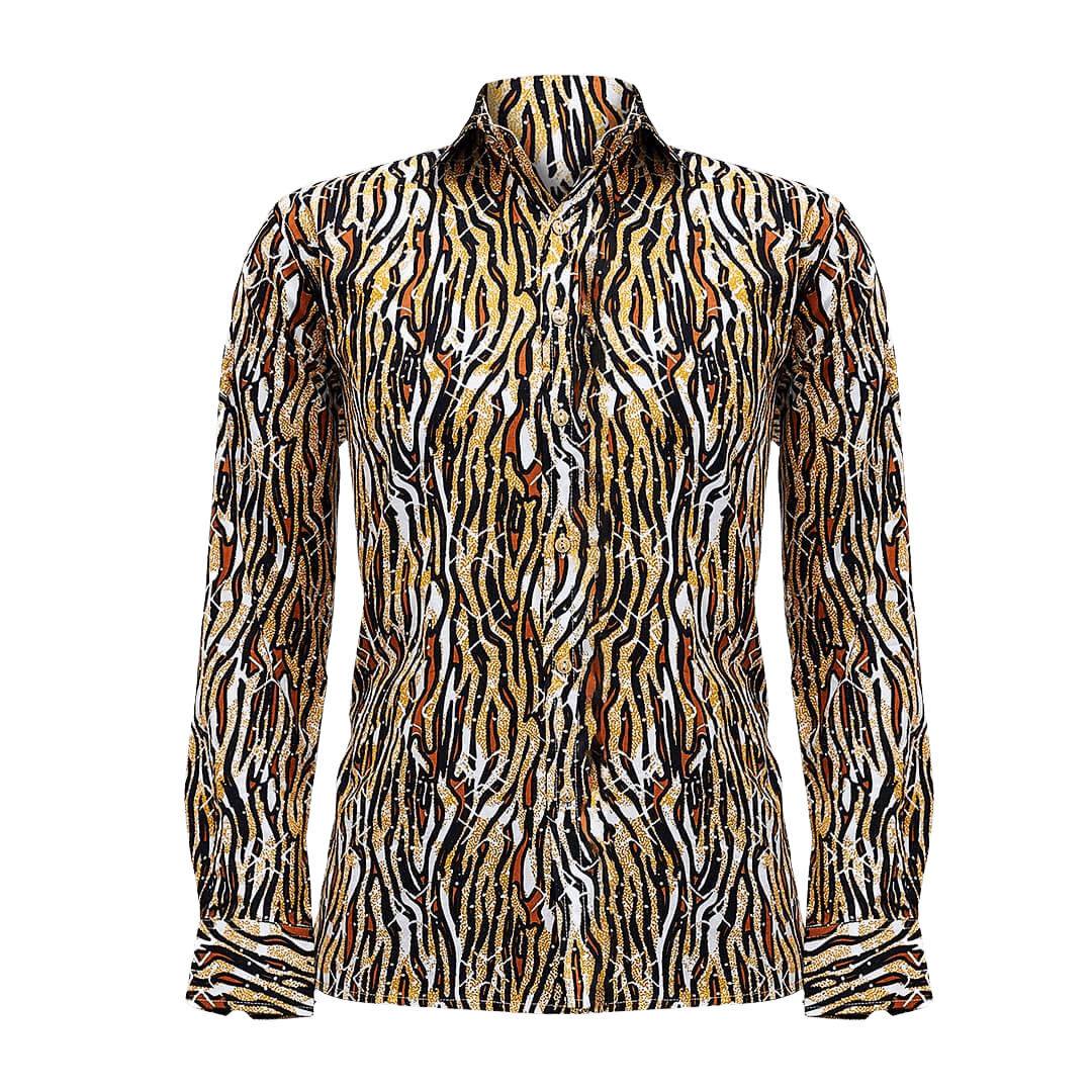 Long Sleeve Africa Print Shirt